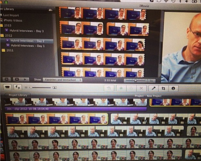 Screenshot of video editing in progress